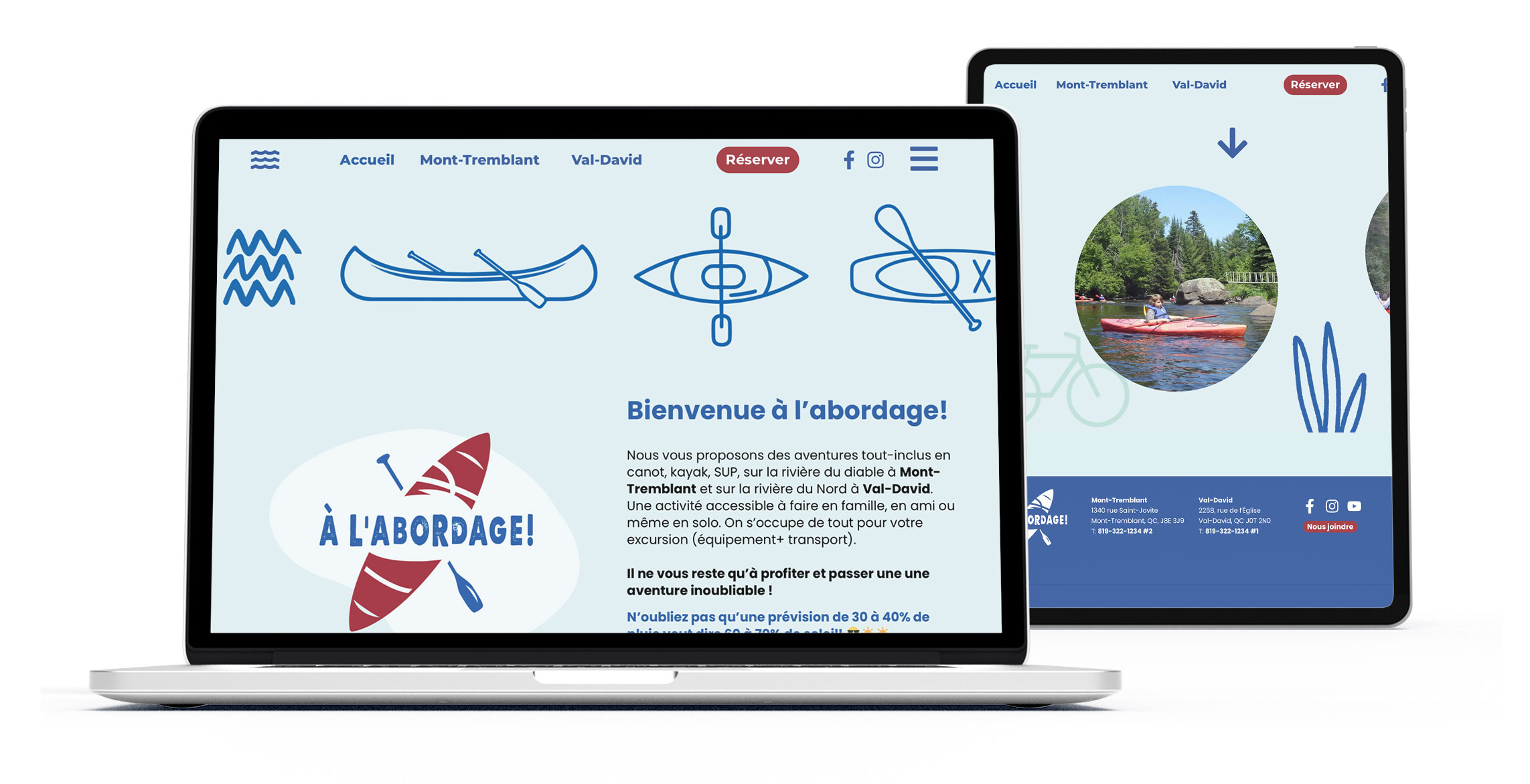 À l'abordage site web zonecreative.ca